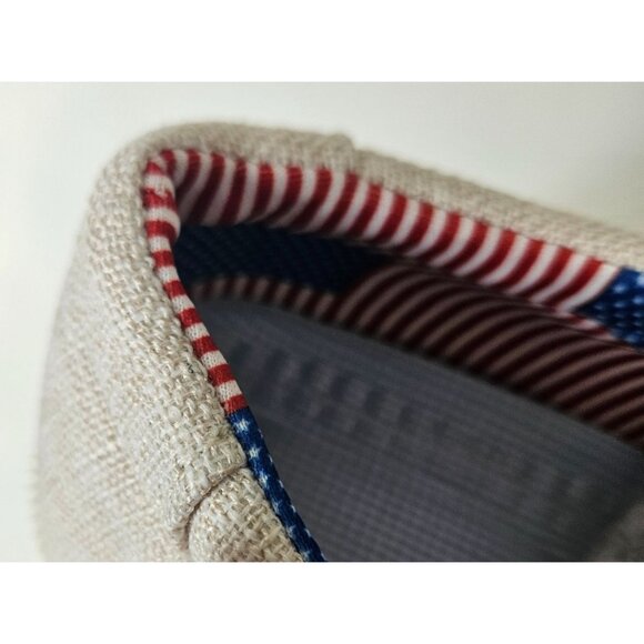 Mens Casual Slip-On Loafers Boat Shoes Size 10/44 Size Linen Blend Upper - Picture 7 of 11